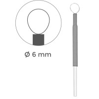 Schlingenelektrode 6 mm, 5 cm, DIA 2,4 mm, 5 Stück