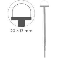 Schlingenelektrode 20x13 mm, 14 cm, DIA 2,4 mm, 3 Stück