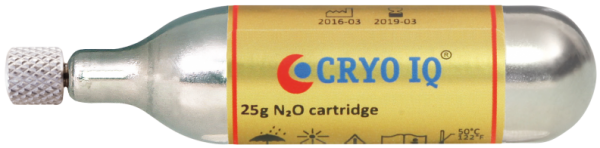 Flüssiggaspatrone N2O, 25 g, VPE 4 Stück