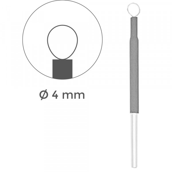 Schlingenelektrode 4 mm, 5 cm, DIA 2,4 mm, 5 Stück